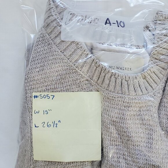 Brochu Walker 2 Layer Sweater Sleeveless Linen Top Woven Extension size S (C-9) - Picture 9 of 9